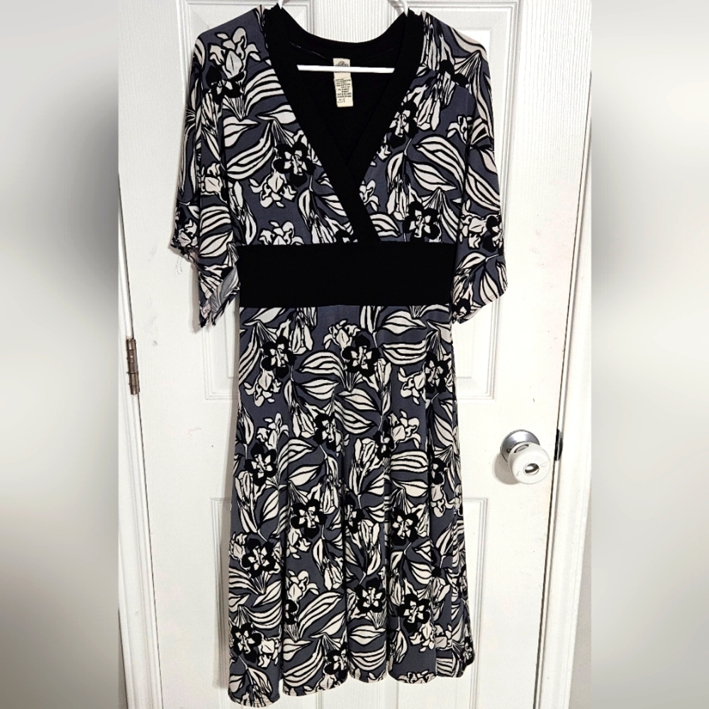 Grey floral dress